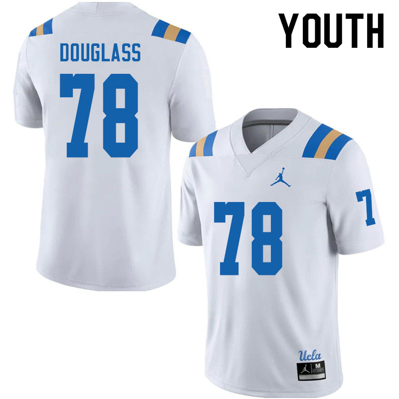 Jordan Brand Youth #78 Liam Douglass UCLA Bruins College Football Jerseys Sale-White - Click Image to Close
